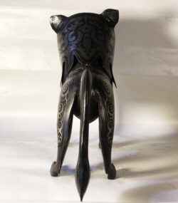 Antique Damascene Lion Sculpture – Handmade Silver Inlay Metal Lion – Damascus Artisan Decor – Middle Eastern Collectible Statue - Image 7