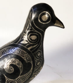 Damascene Dove Statue – Silver Inlay Metal Bird Sculpture – Peace Dove Decor – Moroccan Artisan Gift - Image 7