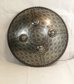 Damascene Jewish Armor Shield Set – Handmade Silver Damascene Warrior Shield & Sword – Medieval Wall Decor – Collector's Display - Image 7