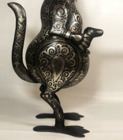 Damascene Kangaroo Sculpture – Handmade Silver Damascene Metal Art – Luxury Animal Statue – Artisan Home Decor – Collector Gift - Image 13