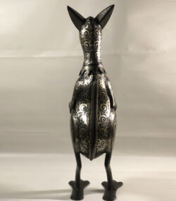 Damascene Kangaroo Sculpture – Handmade Silver Damascene Metal Art – Luxury Animal Statue – Artisan Home Decor – Collector Gift - Image 18