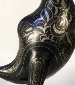 handmade Damascene Swan Statue – Silver Inlay Metal Swan Sculpture – Elegant Bird Decor – Moroccan Artisan Gift – Luxury Home Accent - Image 10