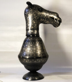 Handmade Camel Head Vase, Engraved Metal Vase, Luxury Camel Decor, Artisan Home Accent, Unique Moroccan Gift
