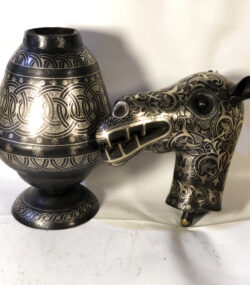 Handmade Camel Head Vase, Engraved Metal Vase, Luxury Camel Decor, Artisan Home Accent, Unique Moroccan Gift - Image 9