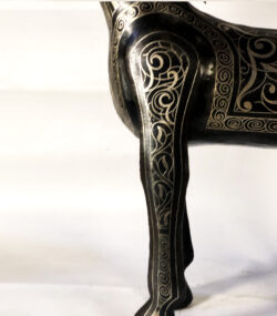 Handmade Damascene Horse Statue – Silver Inlay Metal Horse Sculpture – Moroccan Artisan Decor – Equestrian Gift – Luxury Home Accent - Image 7