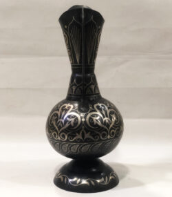 Handmade Moroccan Damascene pitcher Vase – Silver Inlay Metal Ewer, Luxury Decorative Jug, Artisan Home Decor from Meknes- (19) - Image 8