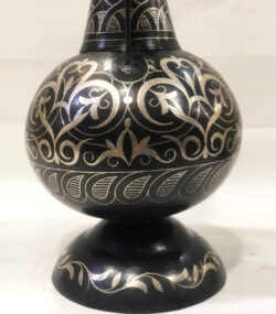 Handmade Moroccan Damascene pitcher Vase – Silver Inlay Metal Ewer, Luxury Decorative Jug, Artisan Home Decor from Meknes- (19) - Image 7