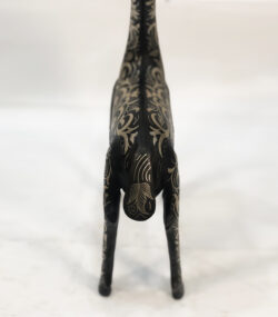 Damascene Gazelle Sculpture – Silver Inlay Antelope Statue, Luxury Metal Animal Art, Artisan Decor from Meknes (Copy) - Image 6