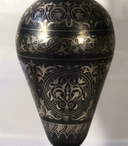 Handmade Moroccan Damascene pitcher Vase – Silver Inlay Metal Ewer, Luxury Decorative Jug, Artisan Home Decor from Meknes- (3) - Image 7