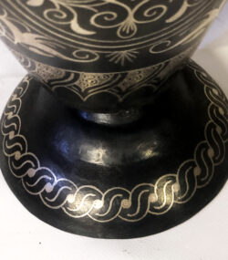 Handmade Moroccan Damascene pitcher Vase – Silver Inlay Metal Ewer, Luxury Decorative Jug, Artisan Home Decor from Meknes- (3) - Image 8