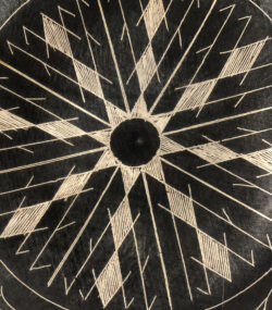 Damascene Decorative Plate | Handmade Silver Inlay Wall Art, Luxury Meknes Geometric Brass Accent Disc -1 - Image 2