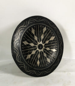Damascene Decorative Plate | Handmade Silver Inlay Wall Art, Luxury Meknes Geometric Brass Accent Disc -1 - Image 10
