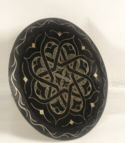 Damascene Decorative Plate | Handmade Silver Inlay Wall Art, Luxury Meknes Geometric Brass Accent Disc -10 - Image 11