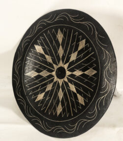 Damascene Decorative Plate | Handmade Silver Inlay Wall Art, Luxury Meknes Geometric Brass Accent Disc -1 - Image 9