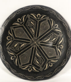 Damascene Decorative Plate | Handmade Silver Inlay Wall Art, Luxury Meknes Geometric Brass Accent Disc -4 - Image 8