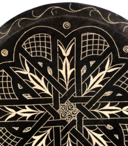Medium Damascene Decorative Plate | Handmade Silver Inlay Wall Art, Luxury Meknes Geometric Brass Accent Disc -2 (l) - Image 9