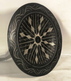 Damascene Decorative Plate | Handmade Silver Inlay Wall Art, Luxury Meknes Geometric Brass Accent Disc -1 - Image 8