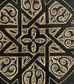 Damascene Decorative Plate | Handmade Silver Inlay Wall Art, Luxury Meknes Geometric Brass Accent Disc -6 - Image 7
