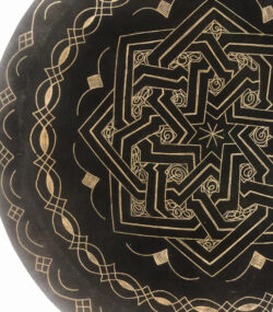 Medium Damascene Decorative Plate | Handmade Silver Inlay Wall Art, Luxury Meknes Geometric Brass Accent Disc -1 (l) - Image 8