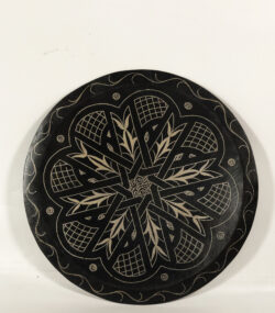 Medium Damascene Decorative Plate | Handmade Silver Inlay Wall Art, Luxury Meknes Geometric Brass Accent Disc -2 (l) - Image 8