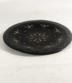 Damascene Decorative Plate | Handmade Silver Inlay Wall Art, Luxury Meknes Geometric Brass Accent Disc -5 - Image 8