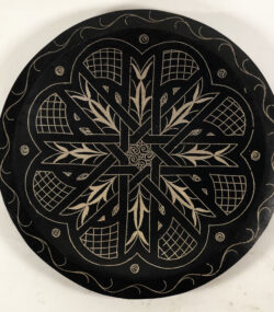 Medium Damascene Decorative Plate | Handmade Silver Inlay Wall Art, Luxury Meknes Geometric Brass Accent Disc -2 (l) - Image 7
