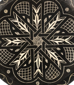 Medium Damascene Decorative Plate | Handmade Silver Inlay Wall Art, Luxury Meknes Geometric Brass Accent Disc -2 (l) - Image 6