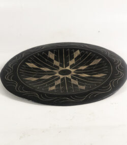 Damascene Decorative Plate | Handmade Silver Inlay Wall Art, Luxury Meknes Geometric Brass Accent Disc -1 - Image 3