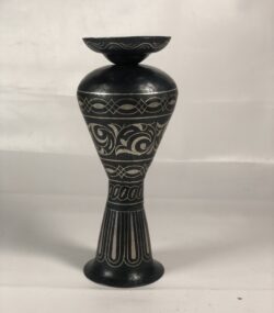 Handmade Moroccan Damascene pitcher Vase – Silver Inlay Metal Ewer, Luxury Decorative Jug, Artisan Home Decor from Meknes- M8 - Image 7