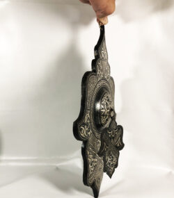 Moroccan Damascene Hamsa Wall Decor – Handmade Silver Damascene Khamsa – Islamic Wall Art – Hand of Fatima Hanging – Luxury Moroccan Home Decor - Image 9
