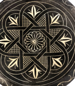 Medium Damascene Decorative Plate | Handmade Silver Inlay Wall Art, Luxury Meknes Geometric Brass Accent Disc -3 (l) - Image 7