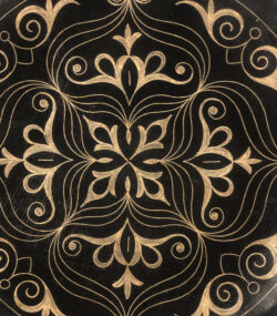 Medium Damascene Decorative Plate | Handmade Silver Inlay Wall Art, Luxury Meknes Geometric Brass Accent Disc -5 (l) - Image 8